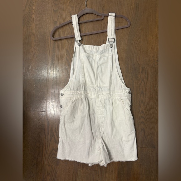 Madewell Pants - White Madewell Overall Shorts